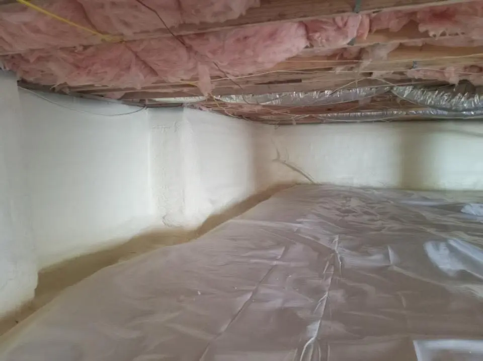 Crawl space encapsulation with closed-cell spray foam for Spray Foam Roofing in Landover